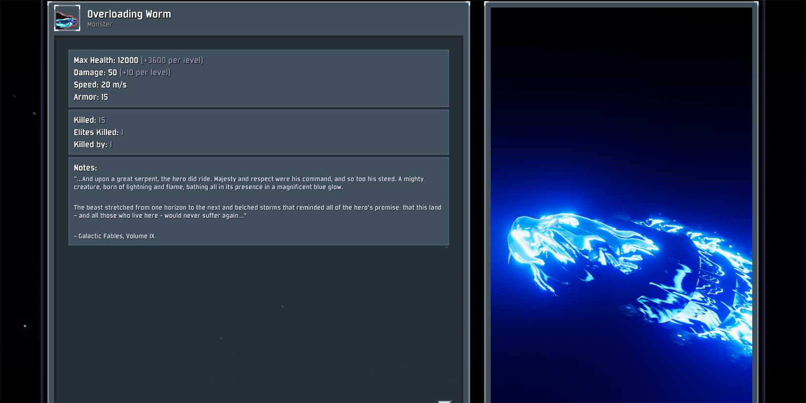 Overloading Worm Boss Logbook Entry in Risk of Rain 2