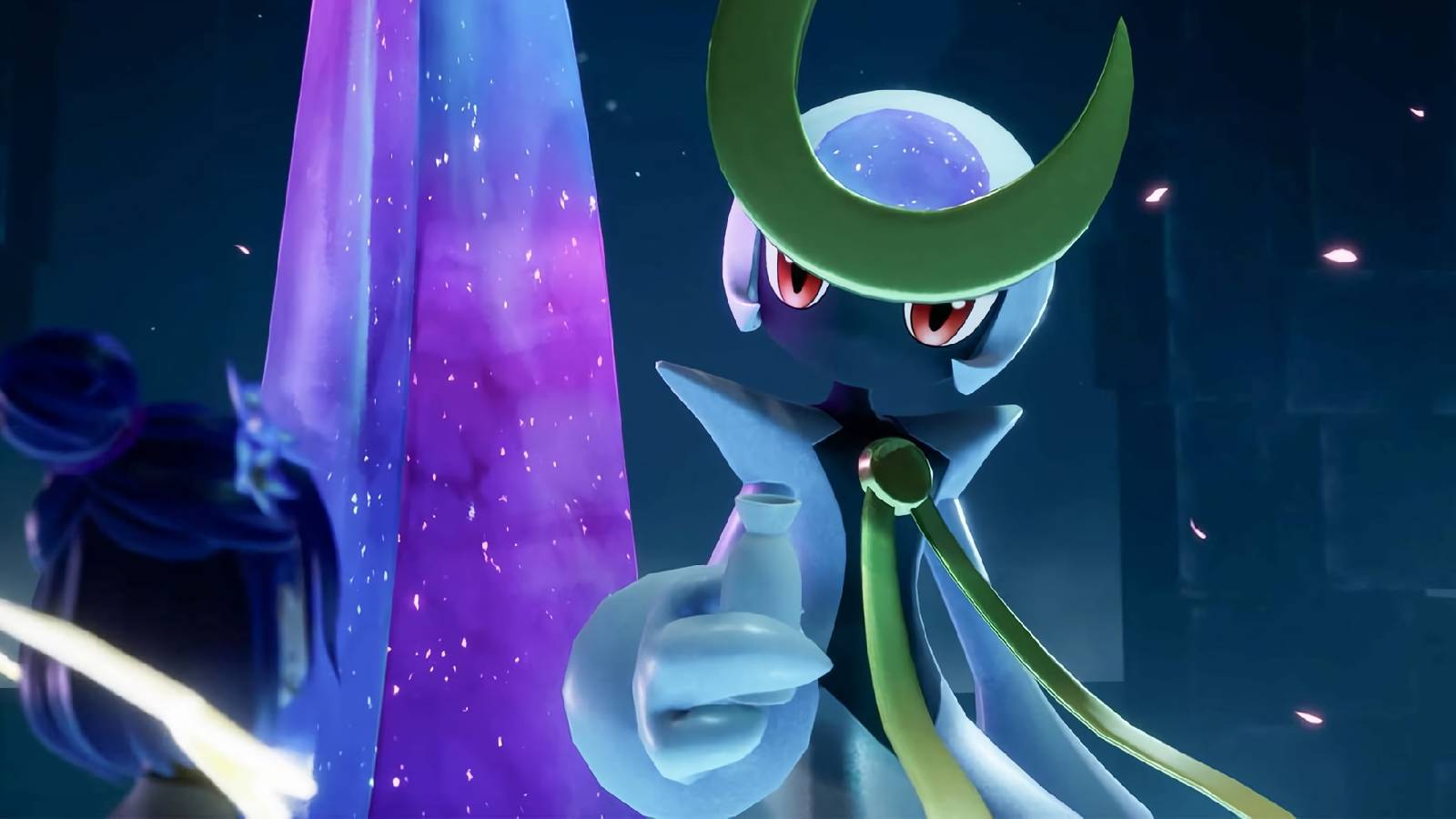 A screenshot from Palworld showing new Sakurajima update Pal Selyne.