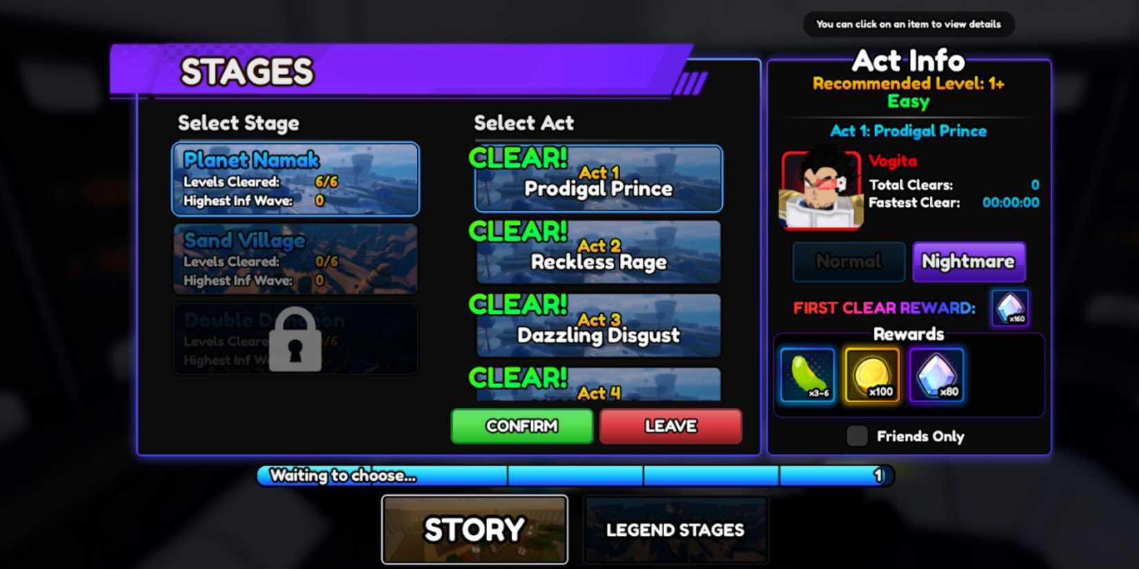 Anime Vanguards Paragon Stages