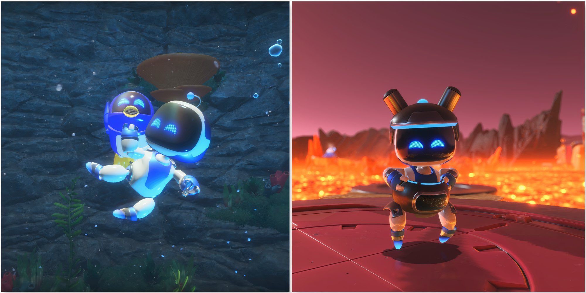 Penguin and Iron Suit powers in Astro Bot