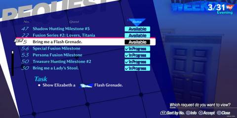 A List Of Elizabeth Requests In Episode Aigis 