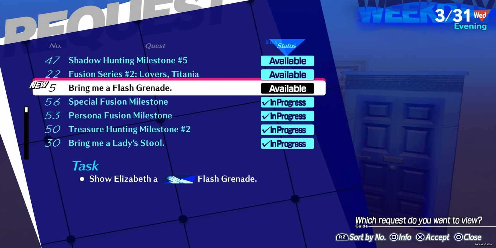 A List Of Elizabeth Requests In Episode Aigis 