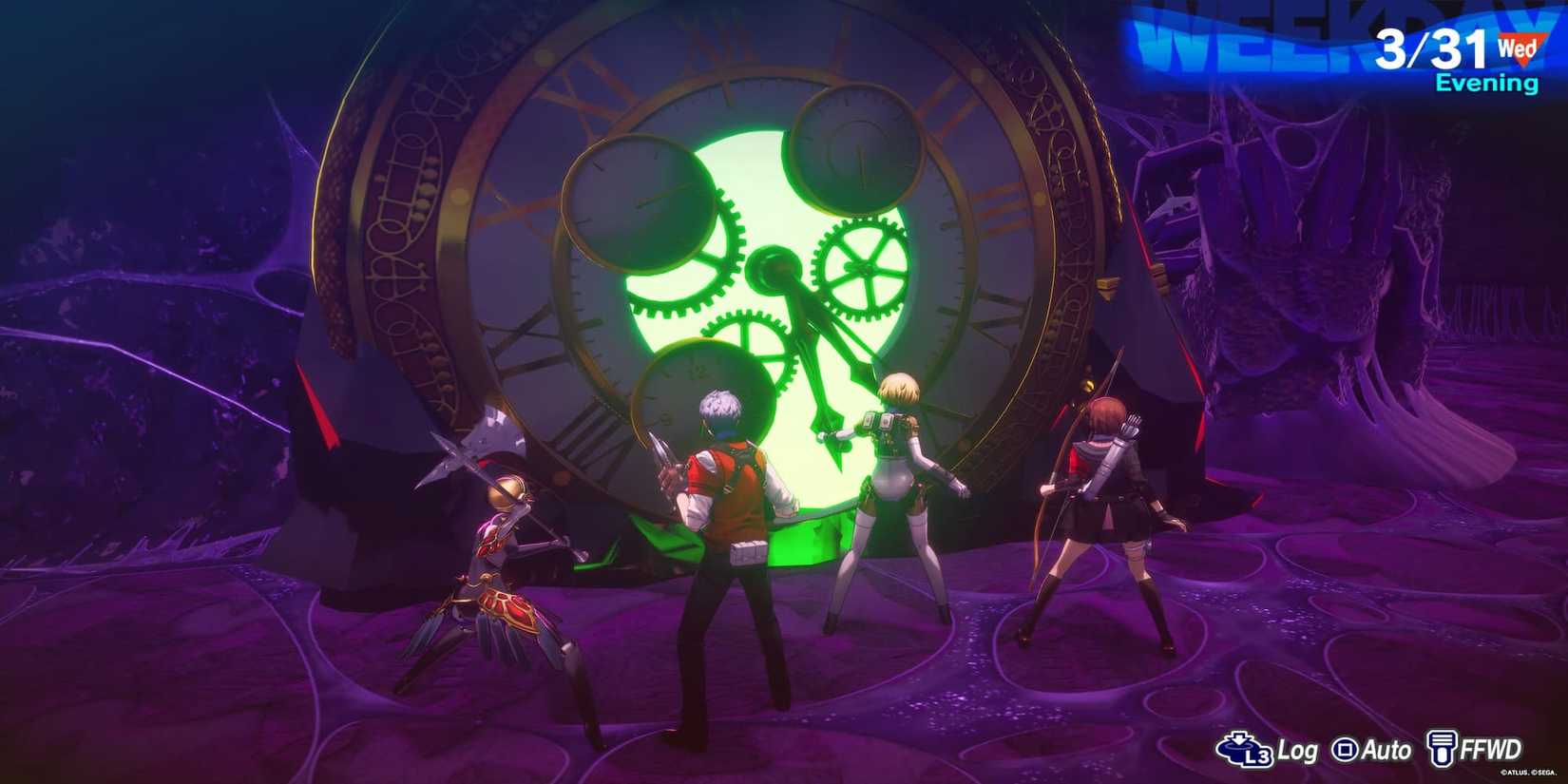 Aigis Going Through The Great Clock 