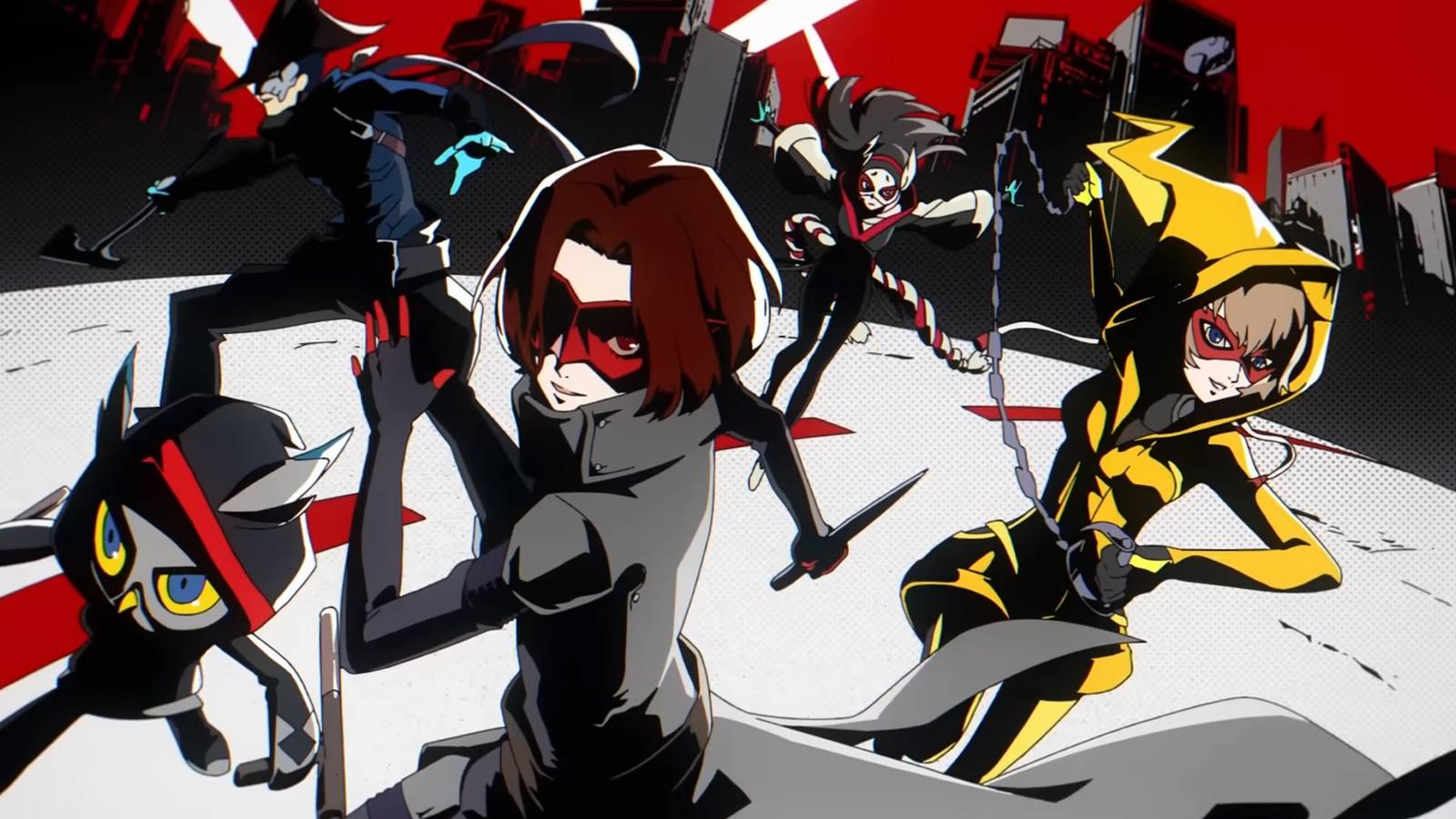 Persona 5 The Phantom X Phantom Thieves cast shot