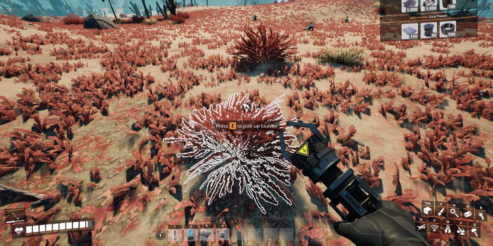 picking up leaves in satisfactory