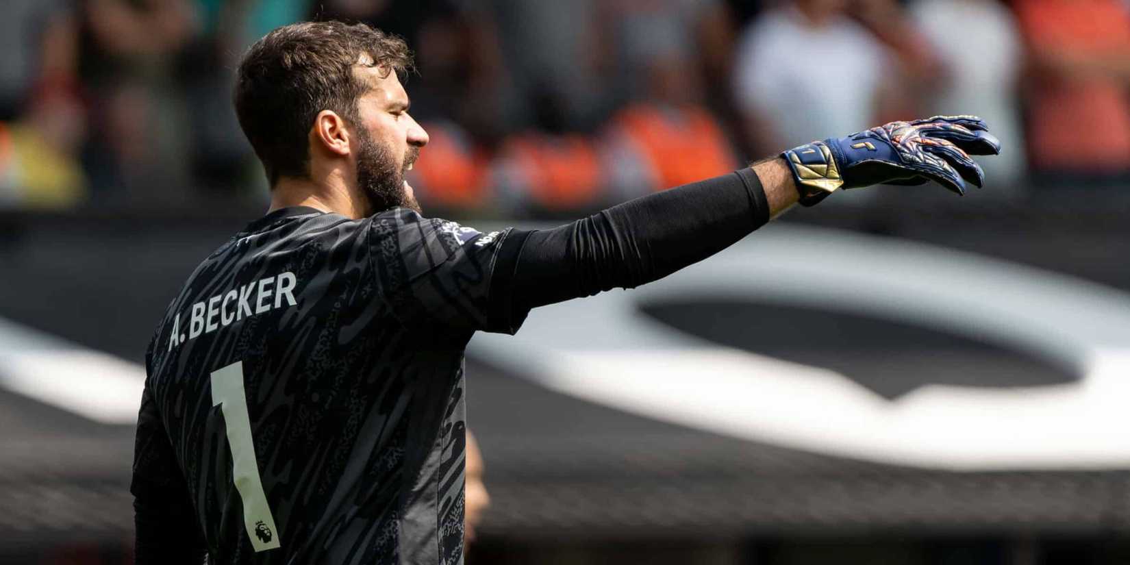 Alisson Becker playing for Liverpool 