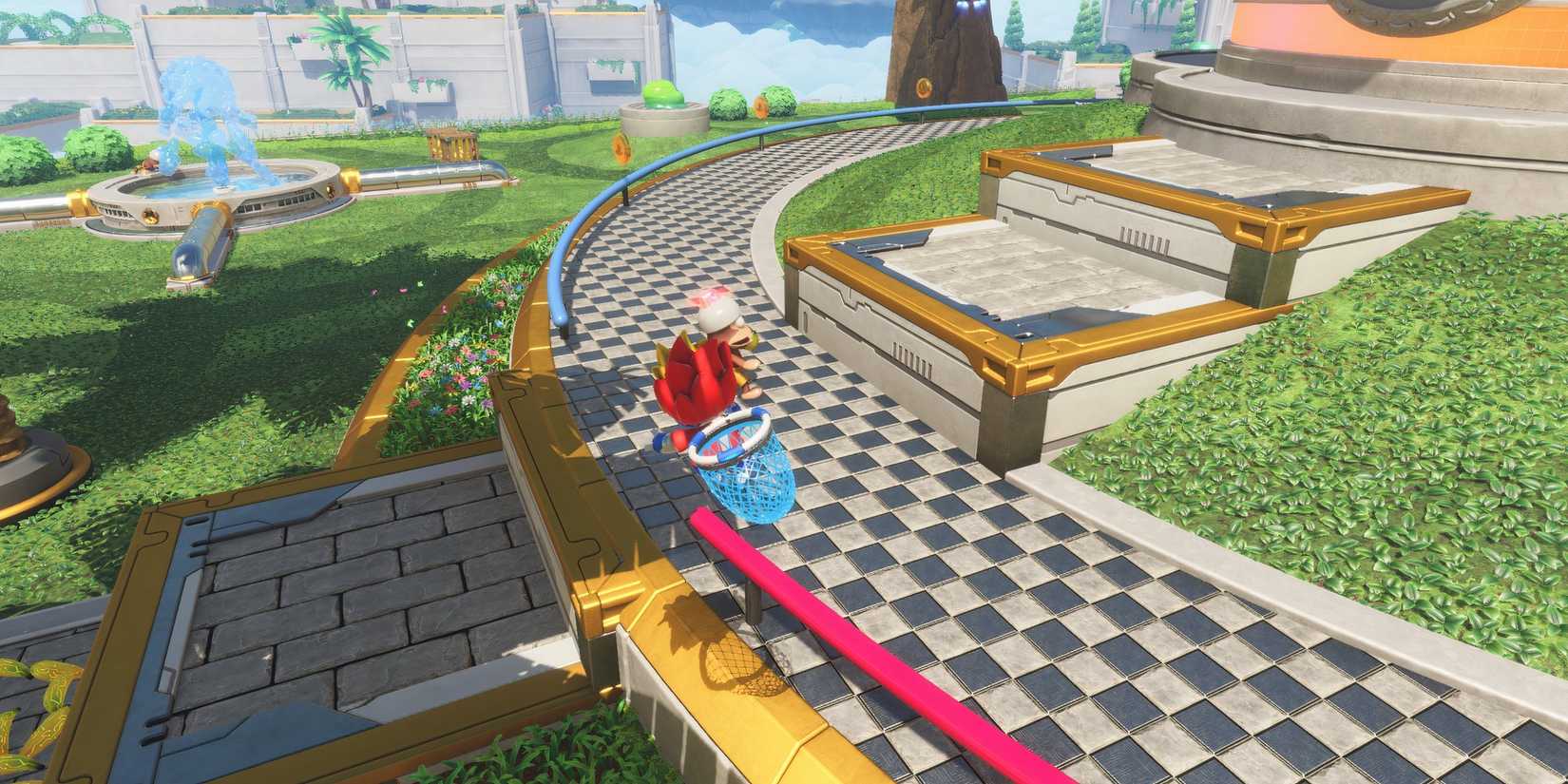 Playing the Ape Escape level in Astro Bot