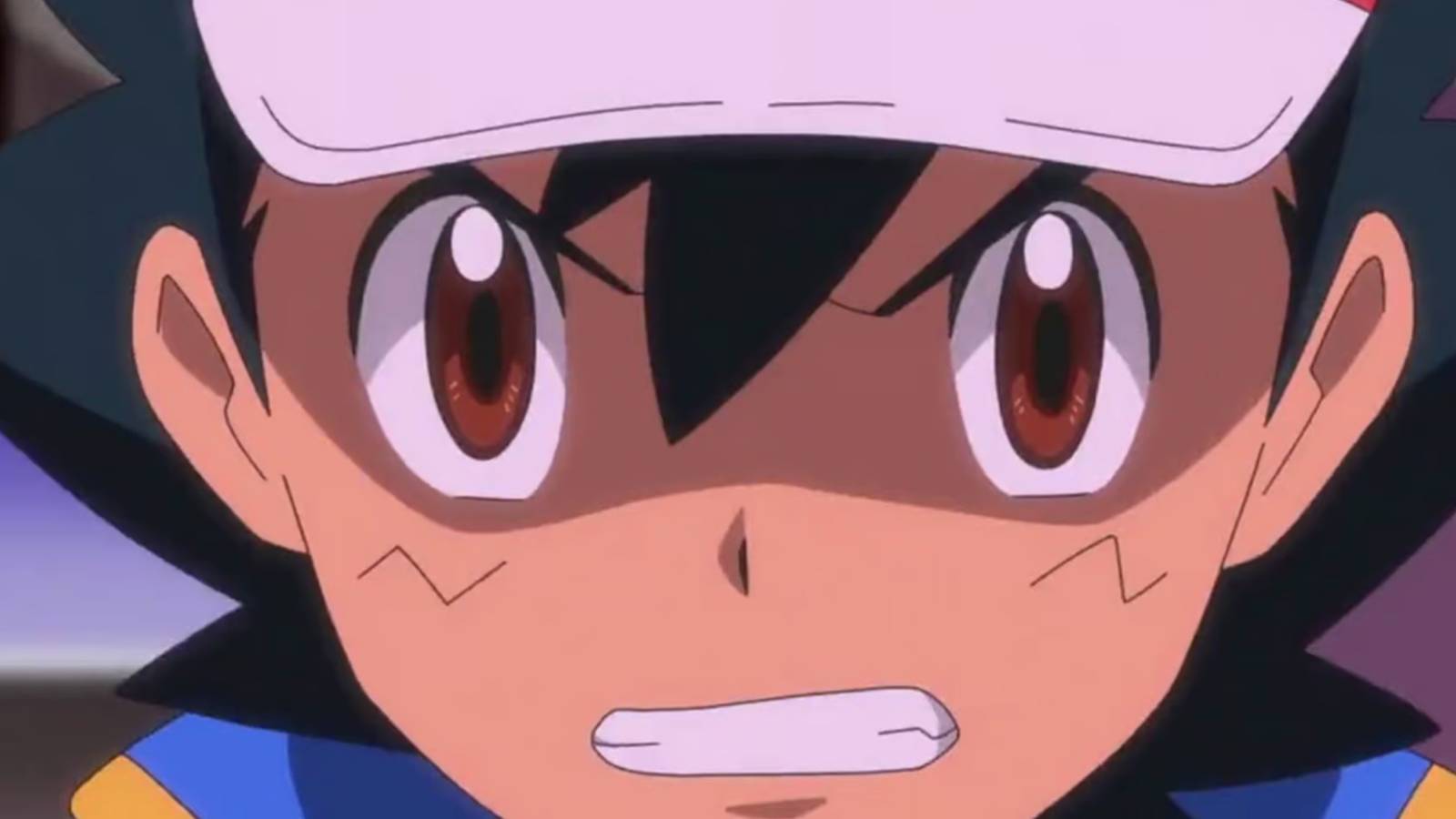 pokemon anime with ash looking mad