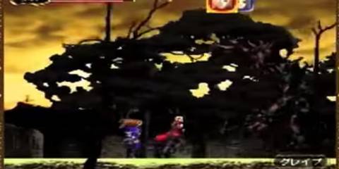 jonathan and charlotte running through a courtyard