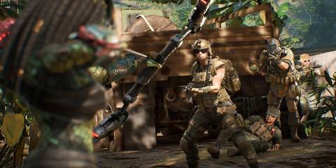 A battle in Predator Hunting Grounds 