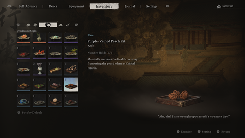 Best Soaks for Healing in Black Myth: Wukong - Purple-Veined Peach Pit