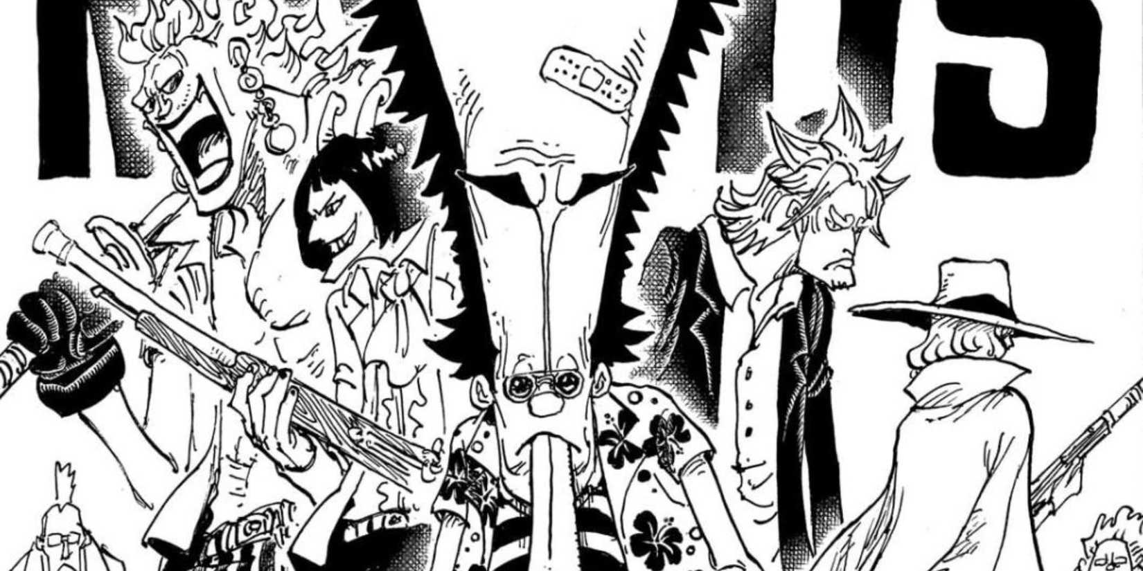 Queen, Caesar Clown, Vegapunk, Vinsmoke Judge and Buckingham Stussy create MADS.