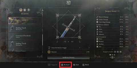 refunding weapon upgrades in Enotria the Last Song