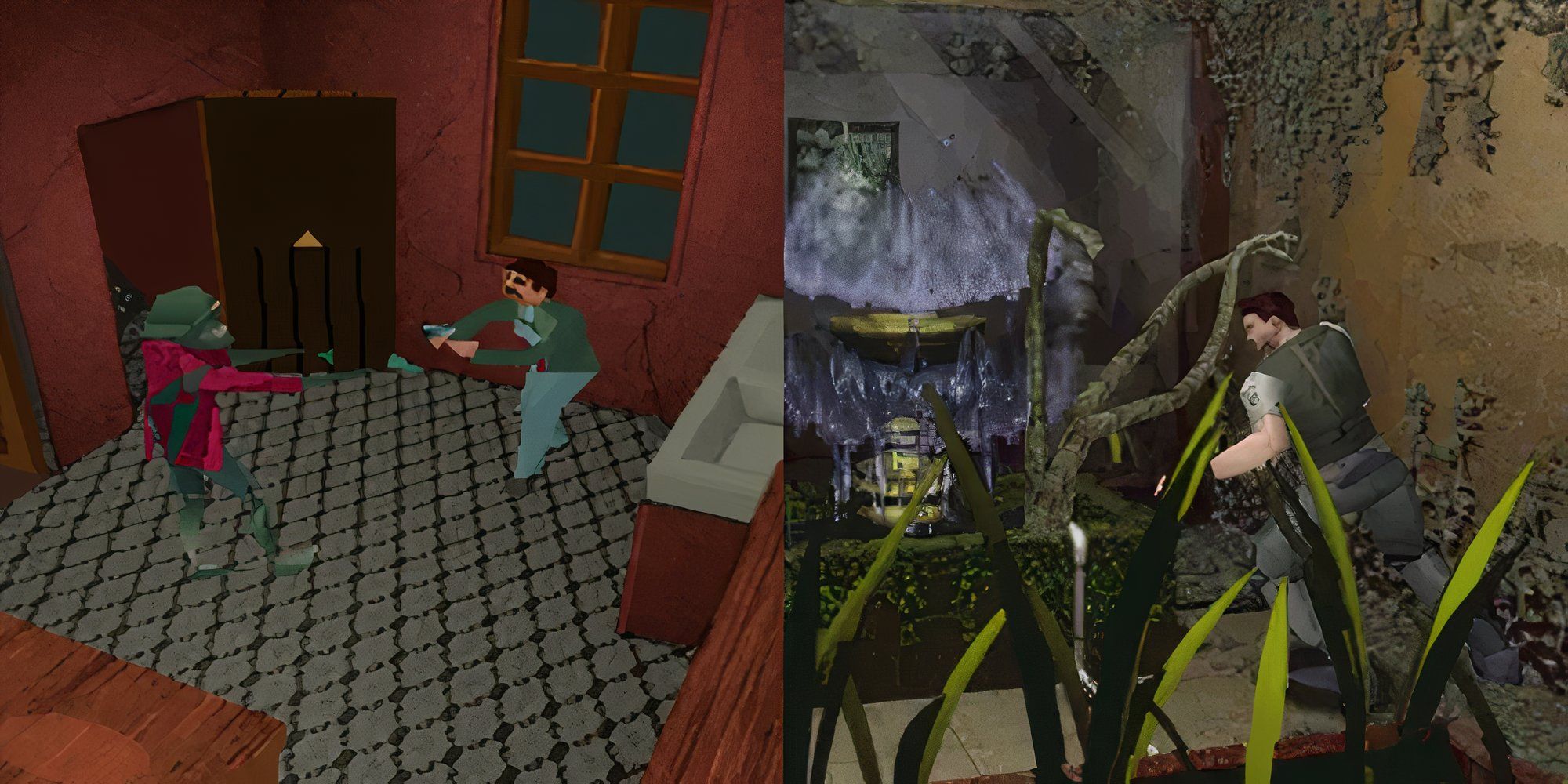 Resident Evil on the right and Alone in the dark on the left