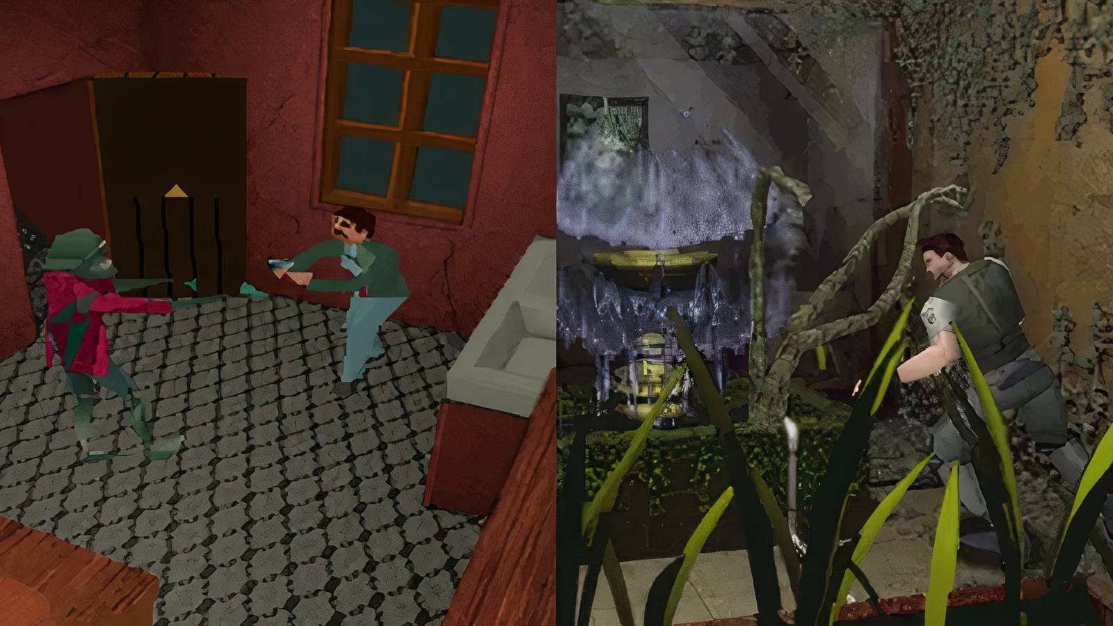 Resident Evil on the right and Alone in the dark on the left