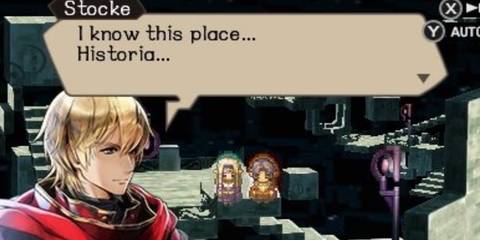 stocke in a dialogue scene in radiant historia 