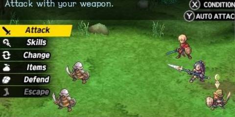 radiant historia the party fighting a group of enemies