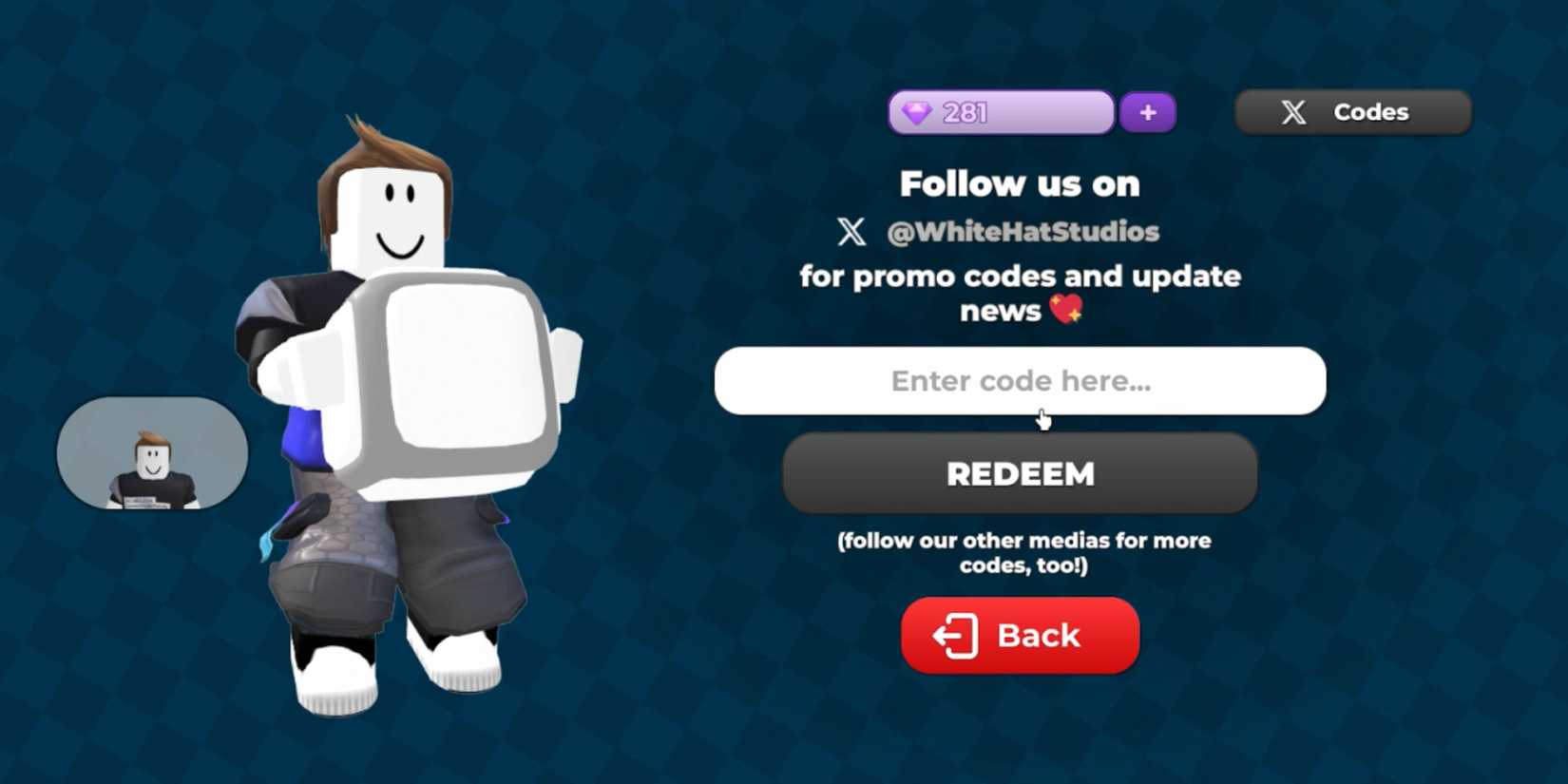 Roblox Party the codes tab