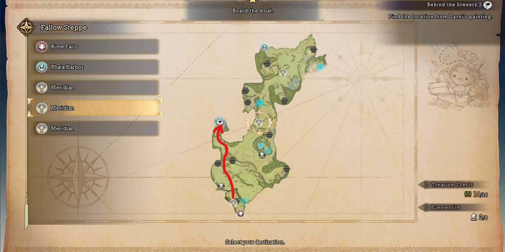 route to behind the scenery 2 solution from rime falls in visions of mana