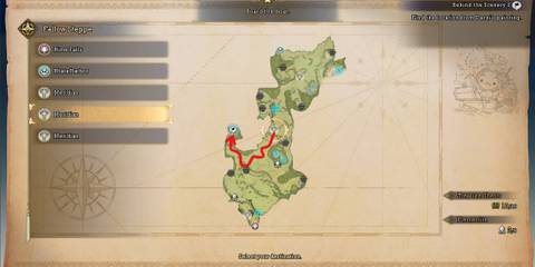 route to behind the scenery 2 solution from the meridian in visions of mana