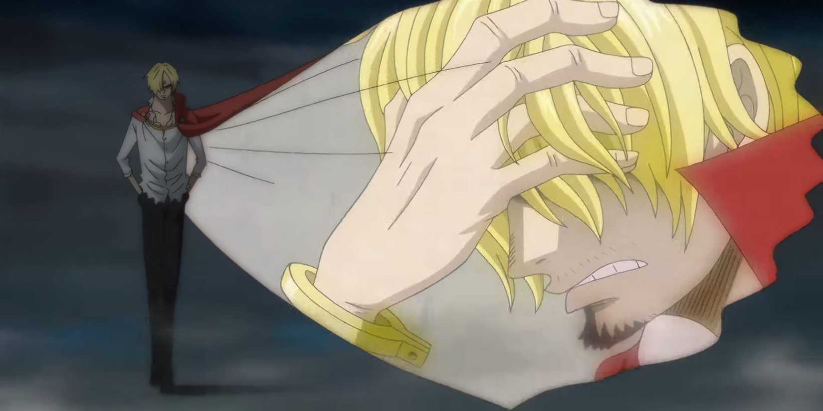Sanji wearing his royal outfit, in Opening 20 in One Piece
