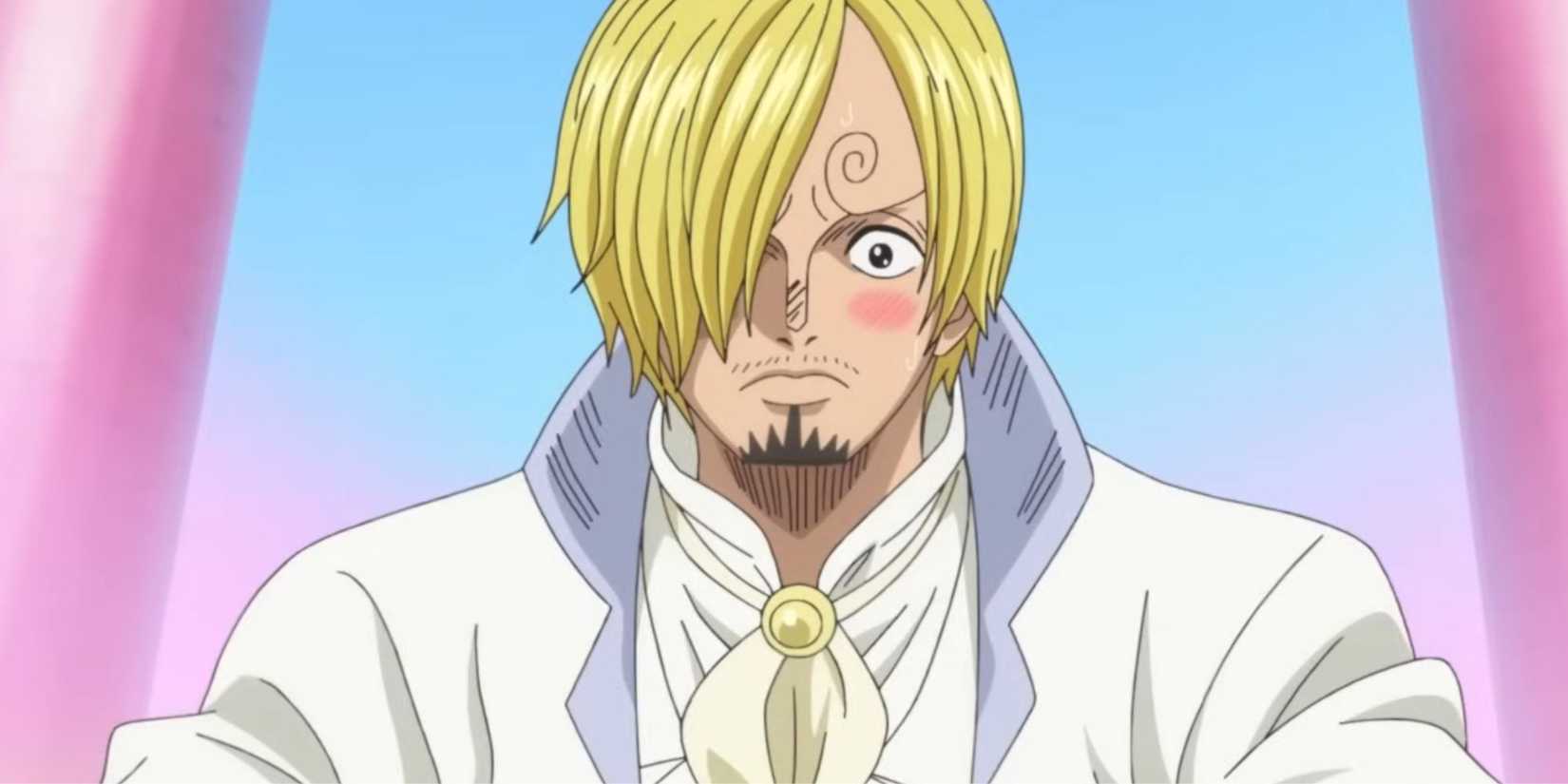 Sanji is mesmerized by Pudding's third eye in One Piece