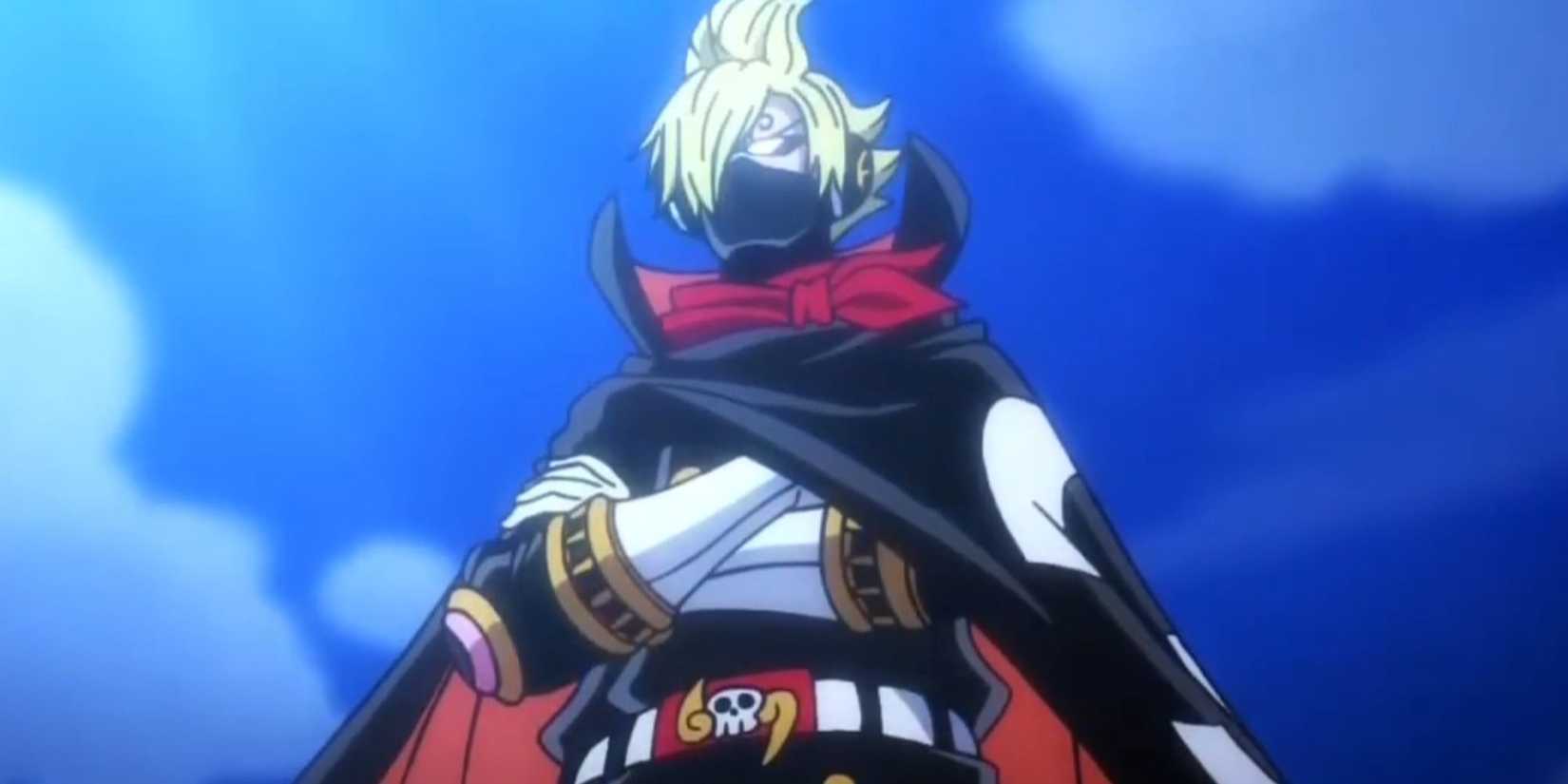 Sanji puts on his Germa 66 raid suit.