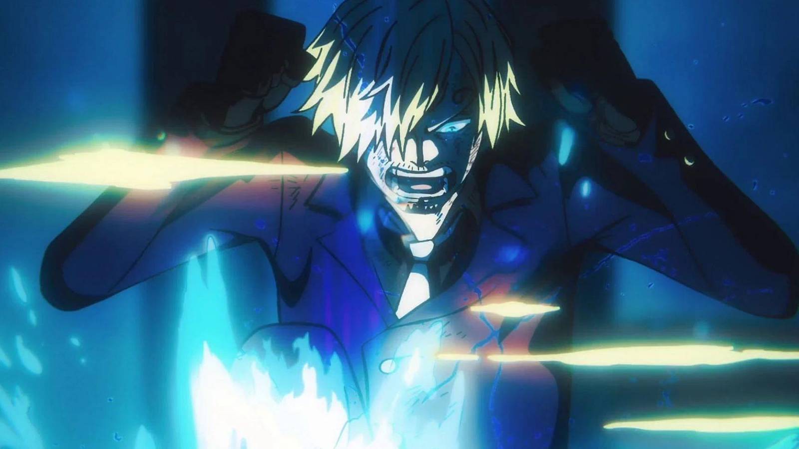 Sanji unlocks his Ifrit Jiambe technique while fighting Queen.