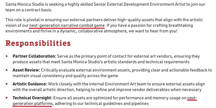 santa monica next generation narrative combat game