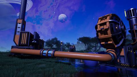 Satisfactory - Water Extractor connected to Coal Generator