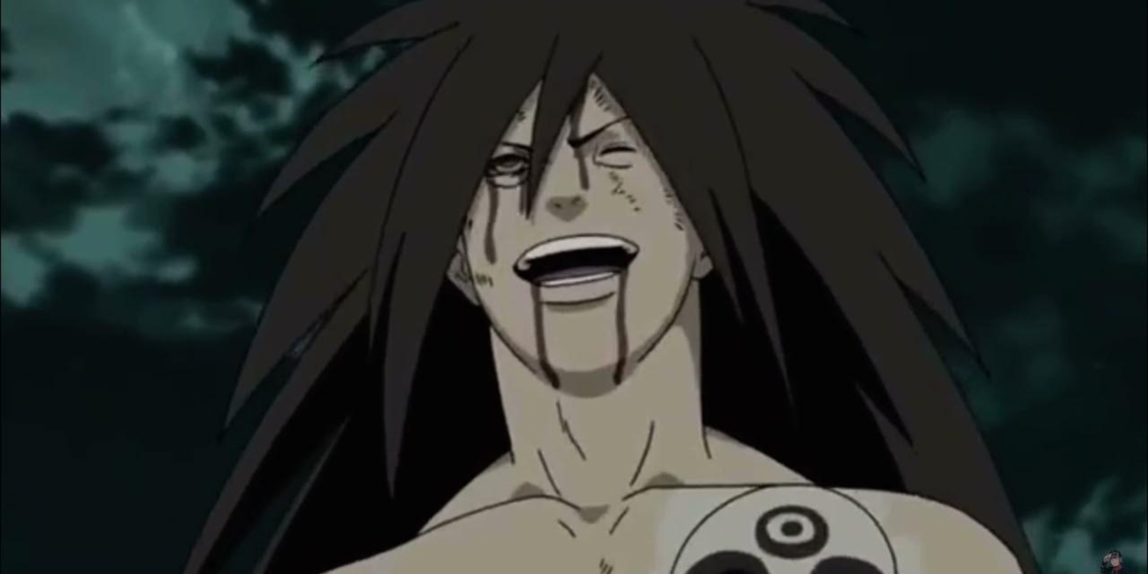 Madara Uchiha (Naruto) Naruto Shippuden anime evil laughs