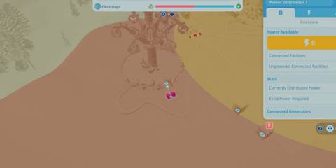 Planet Coaster 2 heat maps for power