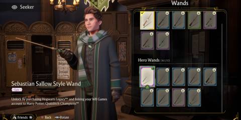 Sebastian Sallow style wand in Quidditch Champions