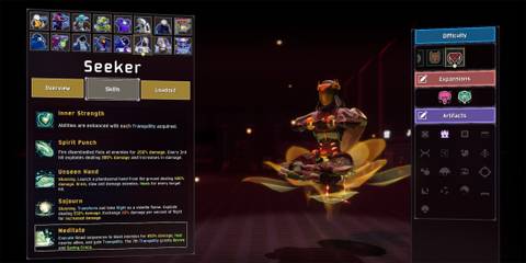 Seeker on the select screen, best characters in risk of rain 2