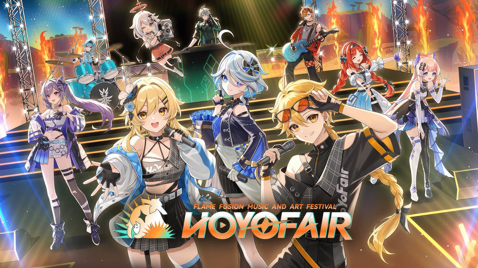 The key promotional visual for HoYoverse's HoYoFair 2024 event.