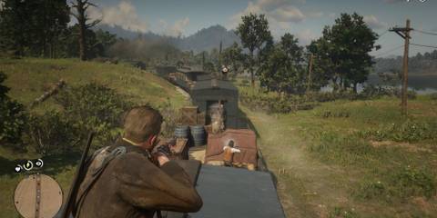 Shooting enemies in Red Dead Redemption 2