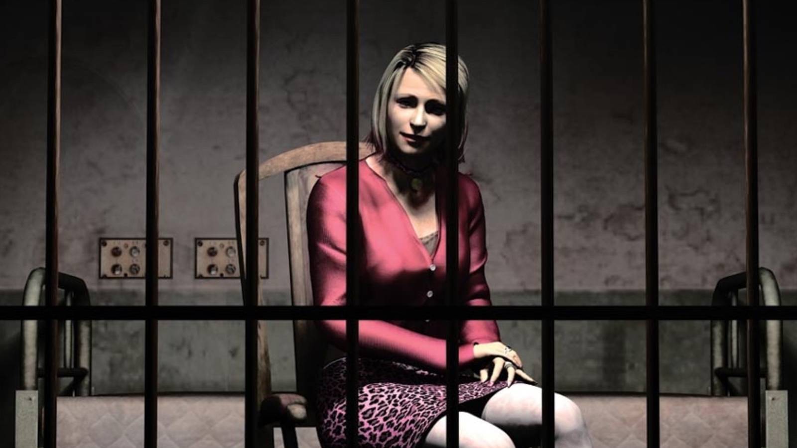 Silent Hill 2 - Maria sitting in a prison cell