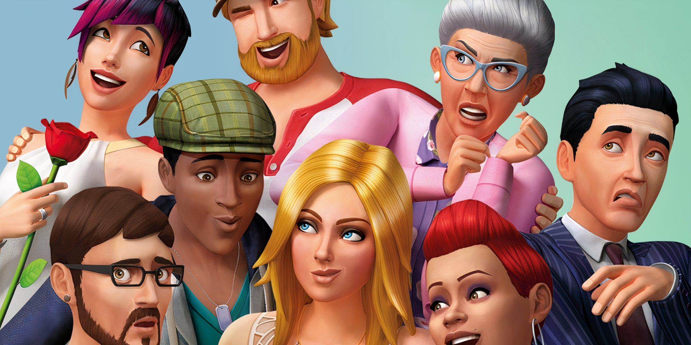 sims crowded in together