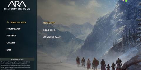 main title screen single player game ara history untold