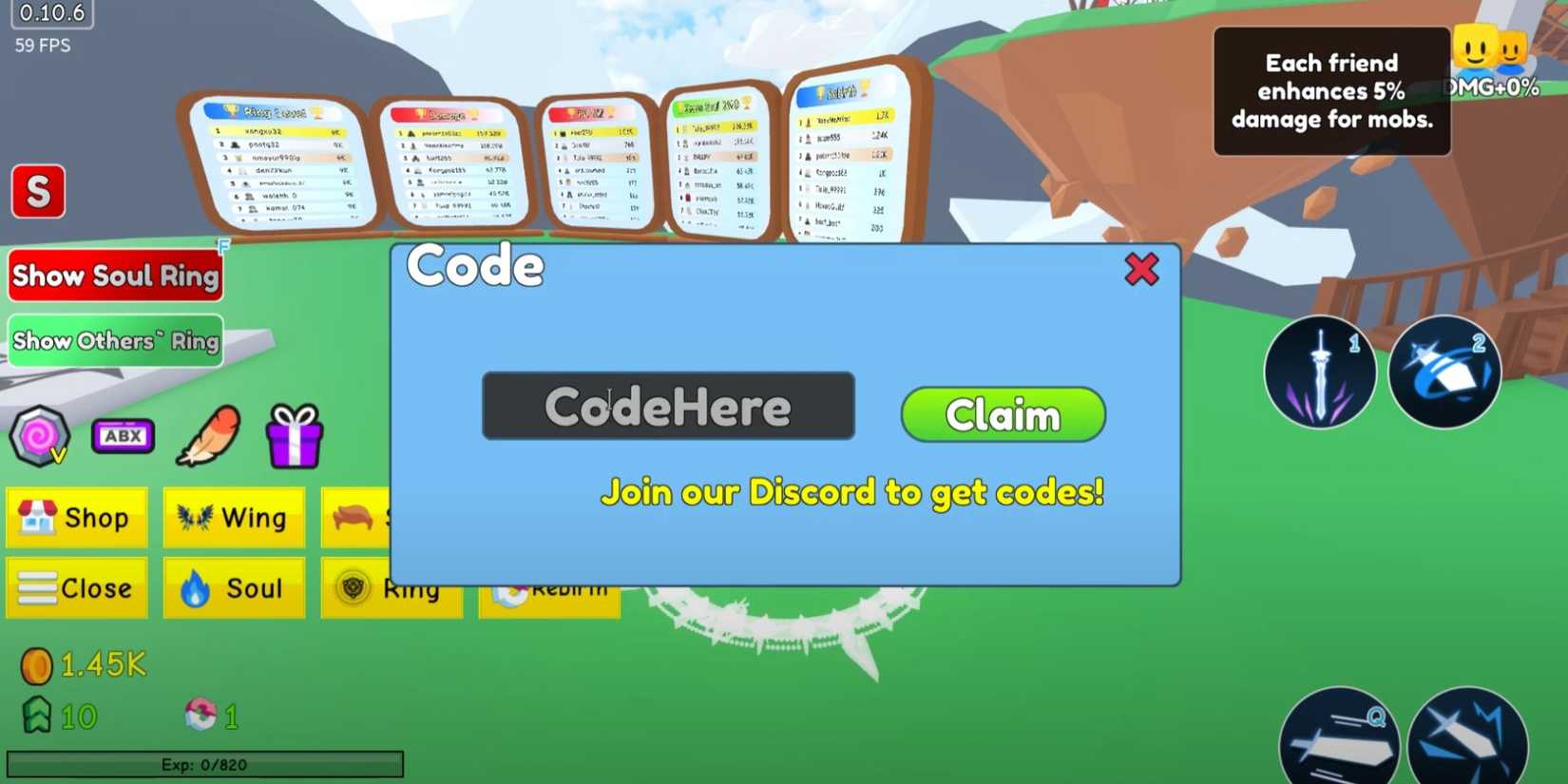 Soul Land Blox2 the codes tab