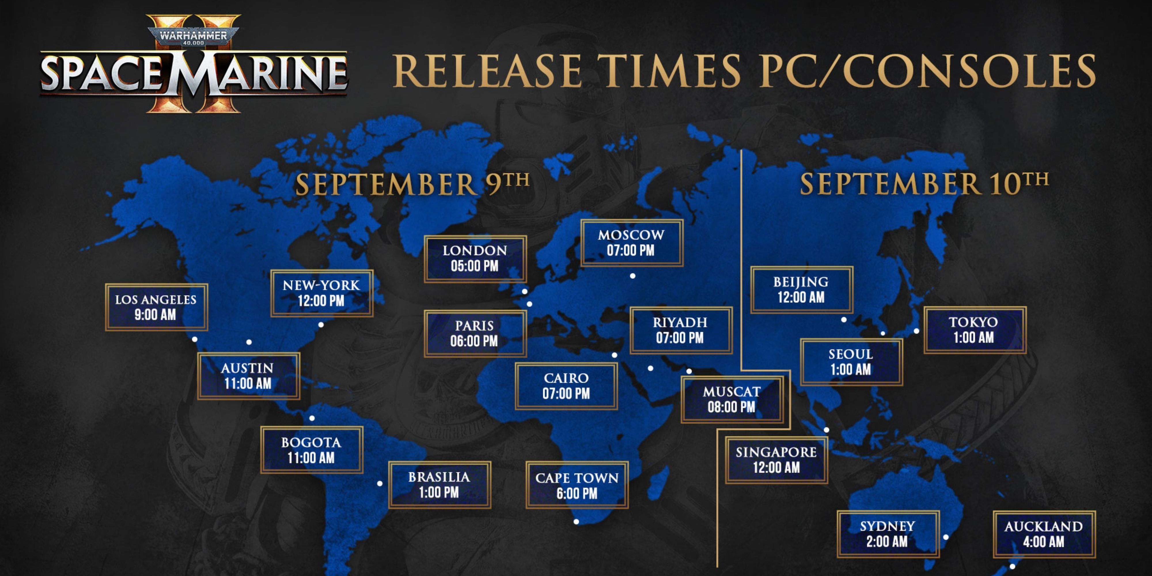 Space Marine 2 Release Times