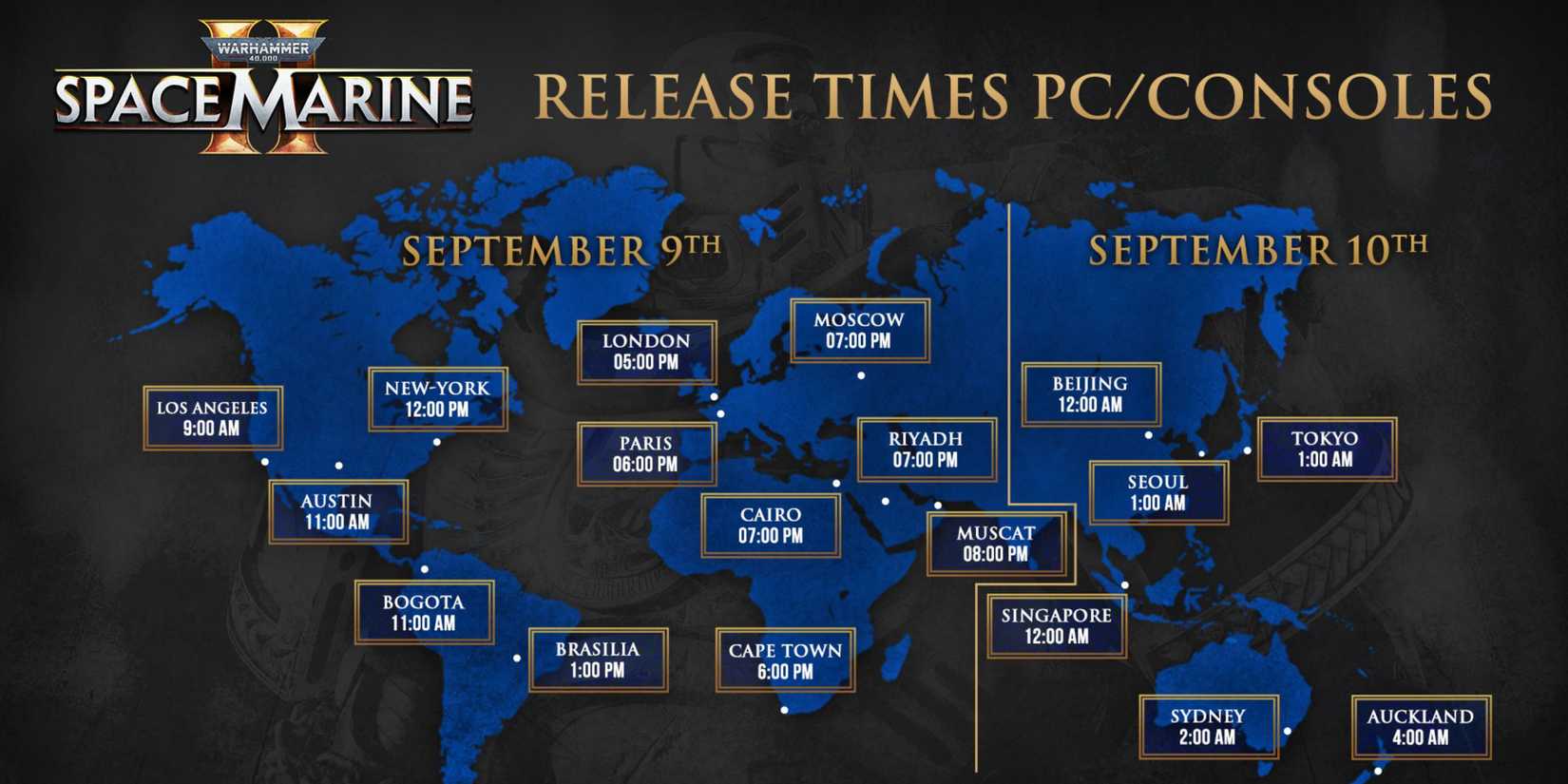 Space Marine 2 Release times (2)