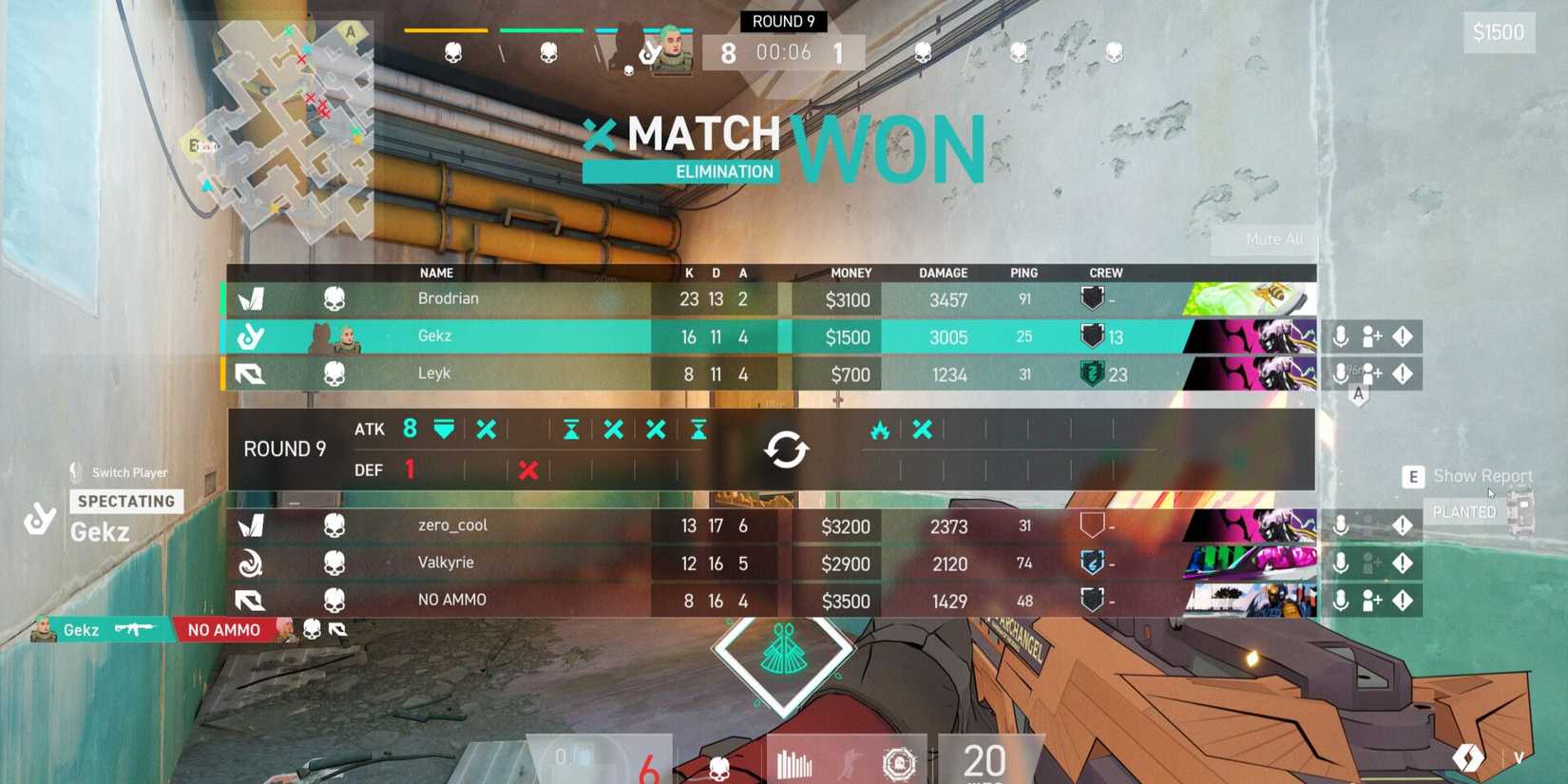 Spectre Divide Match Won Scoreboard