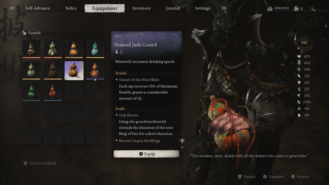 Best Gourds for Healing in Black Myth: Wukong - Stained Jade Gourd