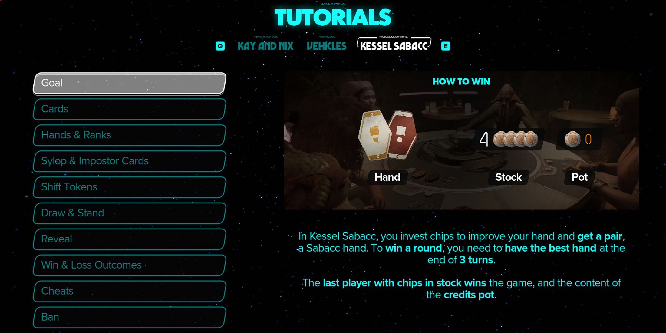 Kessel Sabacc in Star Wars Outlaw Explained