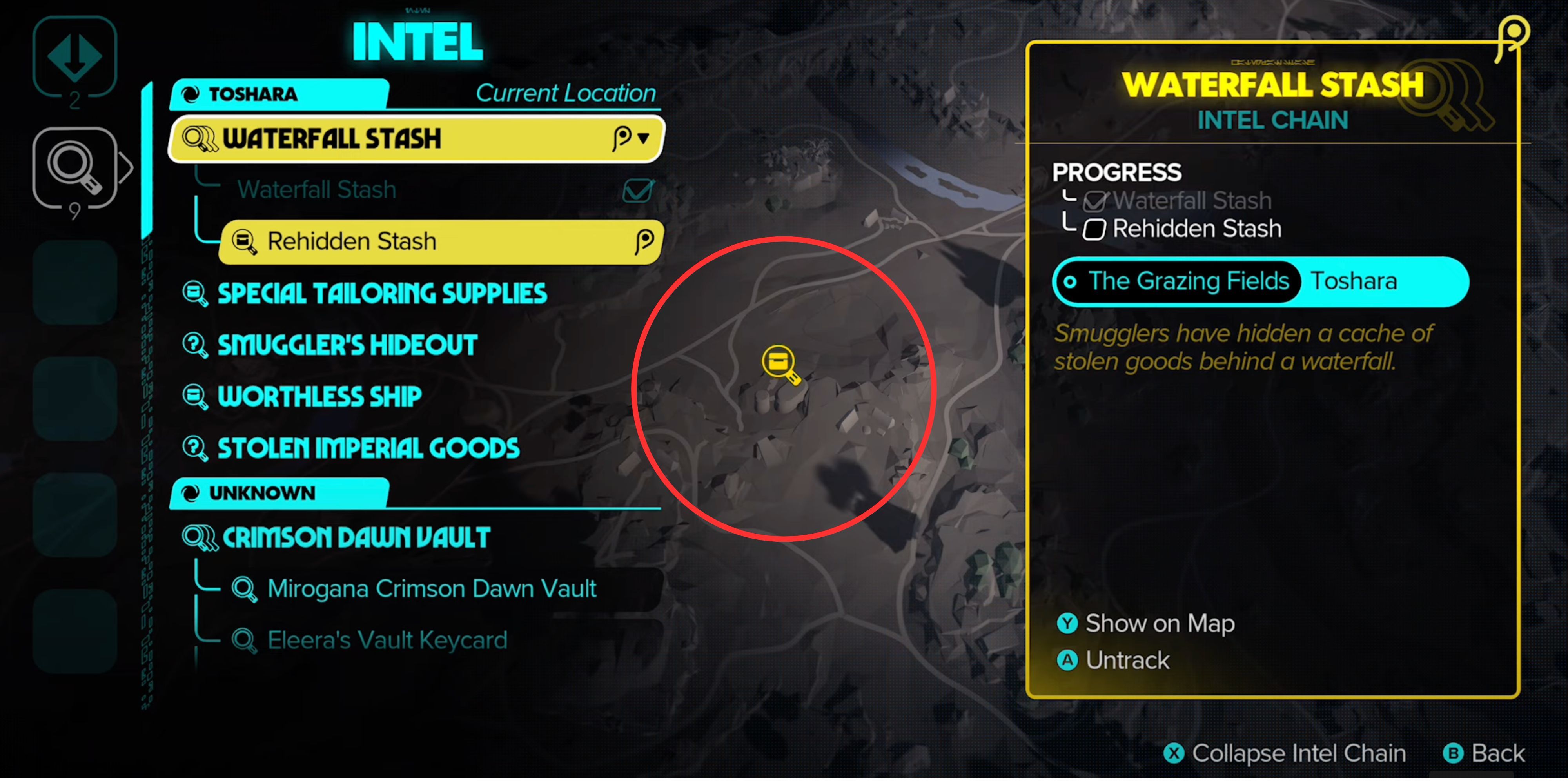 How to Find the Waterfall and Rehidden Stashes in Star Wars Outlaws