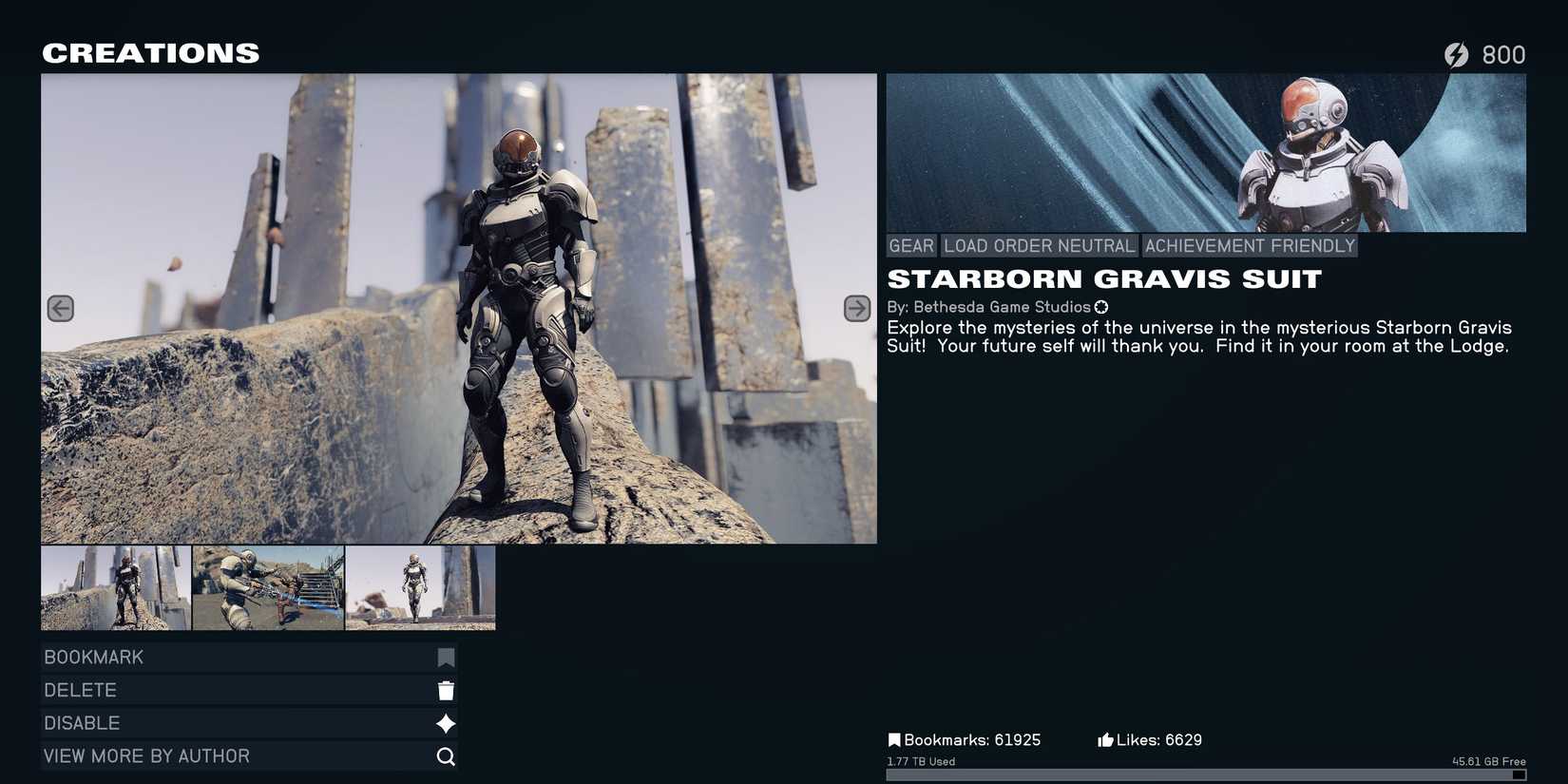 Starborn Gravis Suit