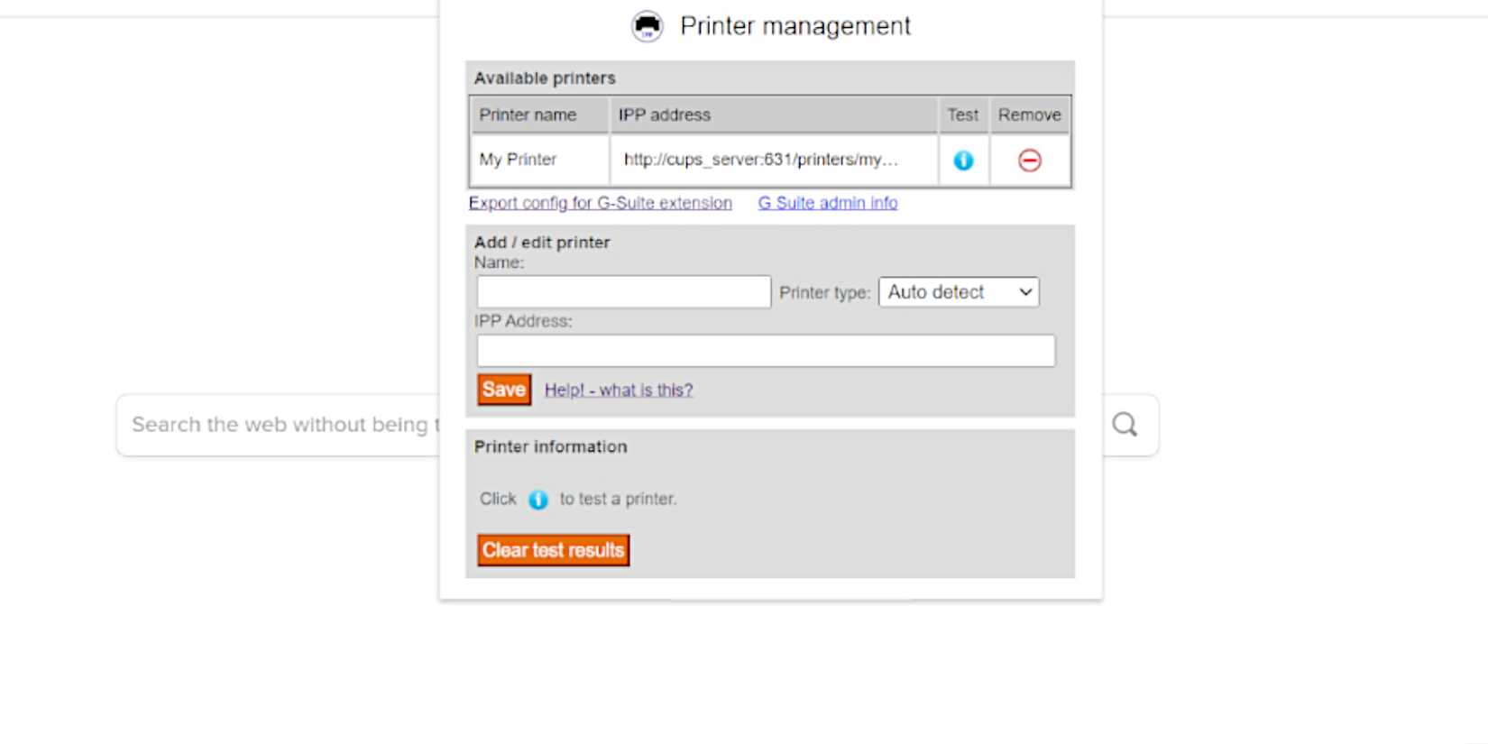 Steam Deck printer via the Google extensions
