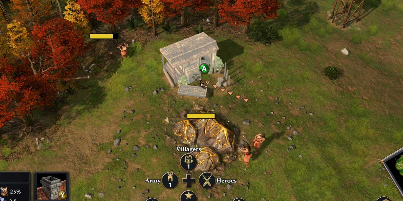 storehouse near gold node age of mythology