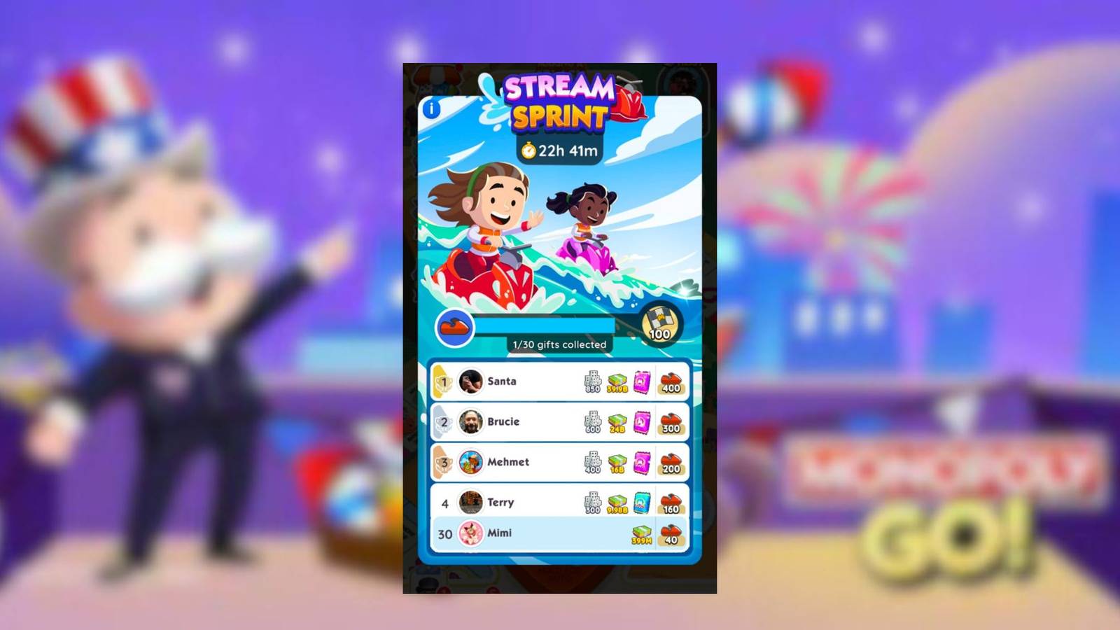 stream sprint monopoly go